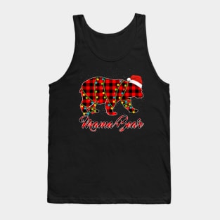 Mama Bear Pajama Red Buffalo Xmas Funny Family Christmas Tank Top